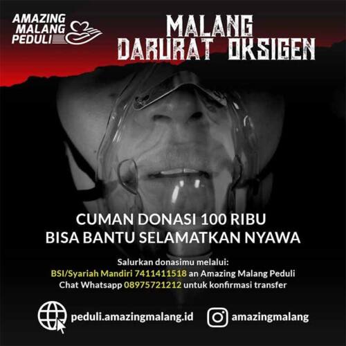 Darurat Oksigen, Amazing Malang Peduli Galang Donasi