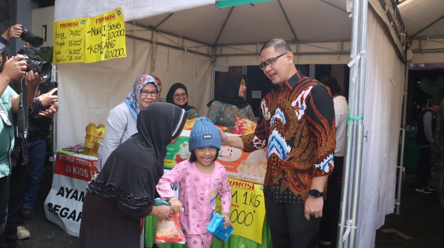 Gerakan Pangan Murah Perdana Tahun 2024 di Balai Desa Oro-Oro Ombo, Kota Batu
