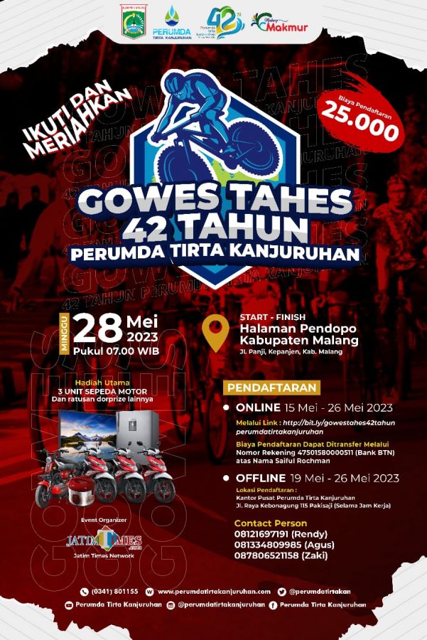 Gowes Tahes 42 Tahun Perumda Tirta Kanjuruhan