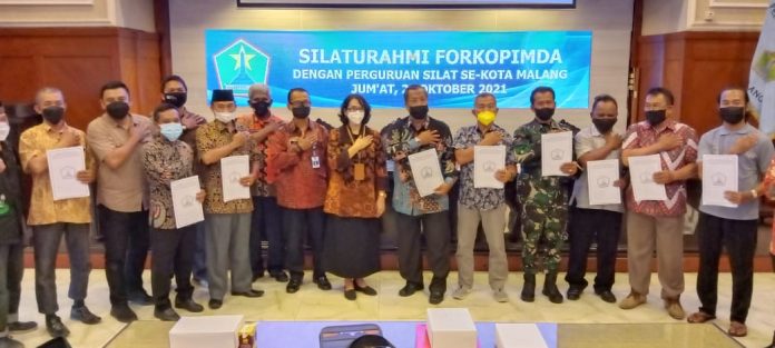 Jaga Kerukunan Perguruan dan Pengurus Pencak Silat di Kota Malang, Forkopimda Gelar Silaturahim