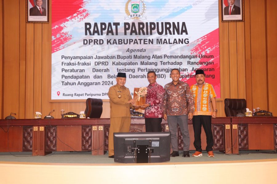 Jawaban Bupati Malang Atas Pandangan Umum Fraksi DPRD Terkait Raperda Pelaksanaan APBD Tahun 2024