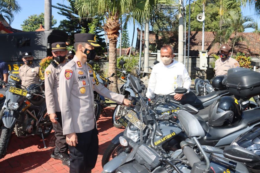 Jelang Pilkades di Kota Batu, Kapolres Cek Ranmor Dinas