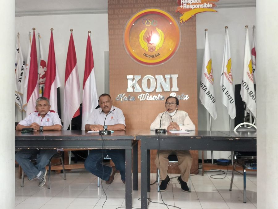 Jumpa Pers, Ketua KONI Kota Batu: Berani Berlaga, Berani Juara Menuju Batu 10