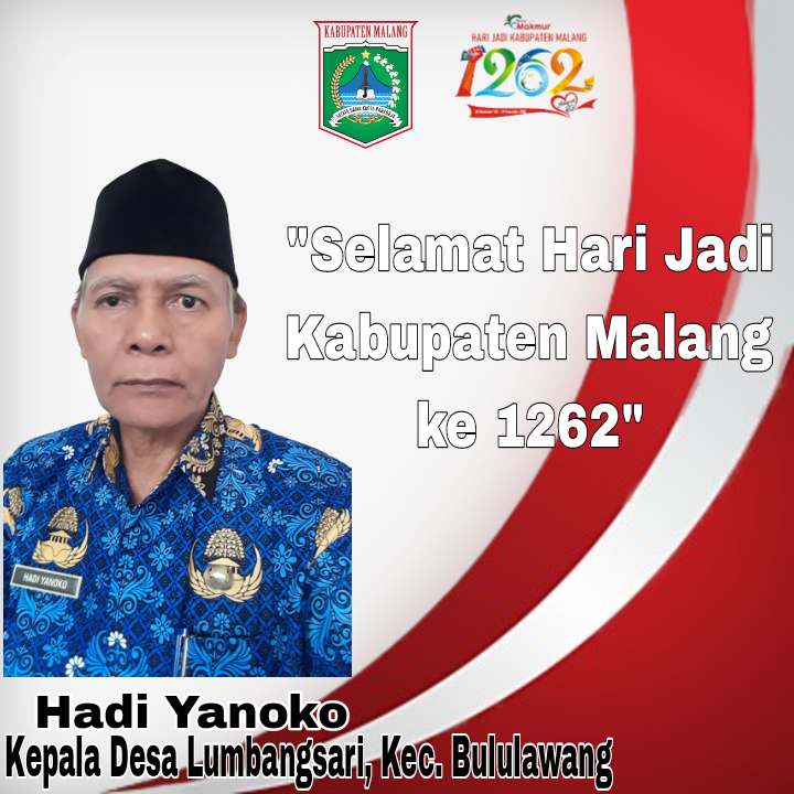 Kades Lumbangsari Ucapkan Selamat Menyambut Hari Jadi Kabupaten Malang ke 1262