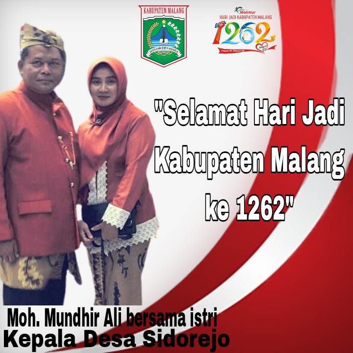 Kades Sidorejo Ucapkan Selamat Hari Jadi Kabupaten Malang ke 1262