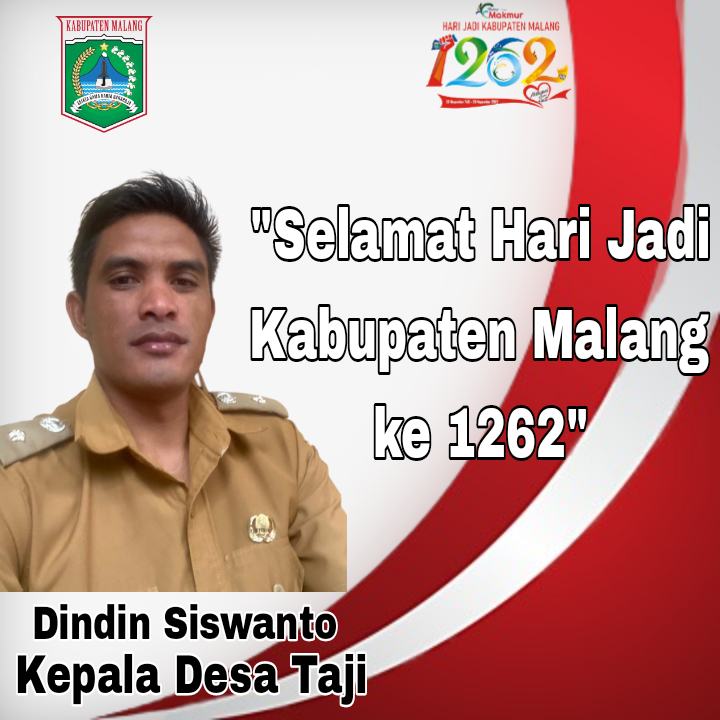 Kades Taji Ucapkan Selamat Hari Jadi Kabupaten Malang ke 1262
