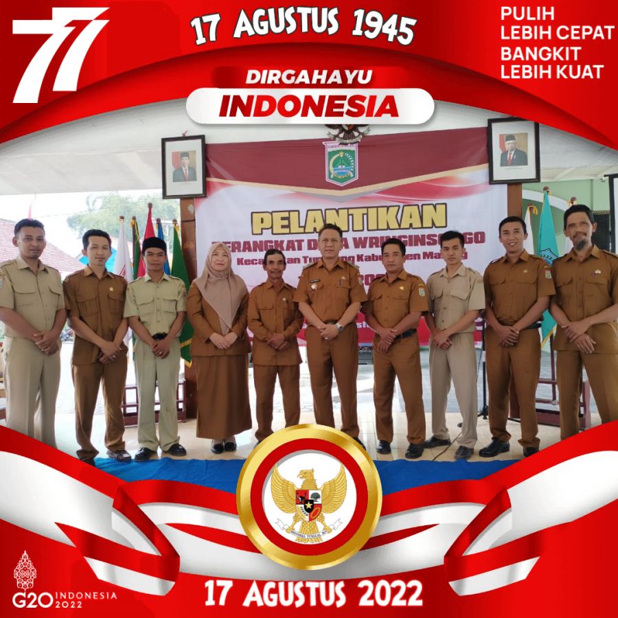 Kades Wringinsongo Ucapkan Selamat Menyambut Dirgahayu Kemerdekaan RI ke 77