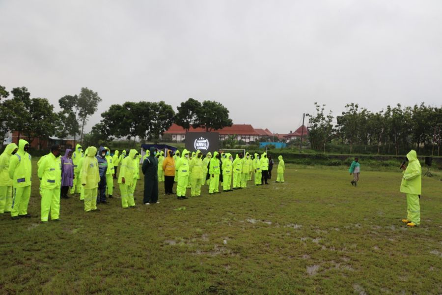 Kapolres Batu AKBP I Nyoman Yogi Hermawan Pimpin Apel Pengamanan Sholawat