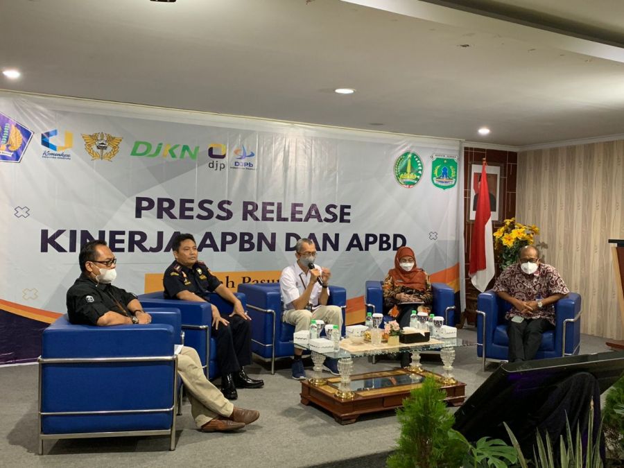 Kemenkeu Satu Pasuruan Gandeng BPS dan Pemda Pasuruan Gelar Press Release