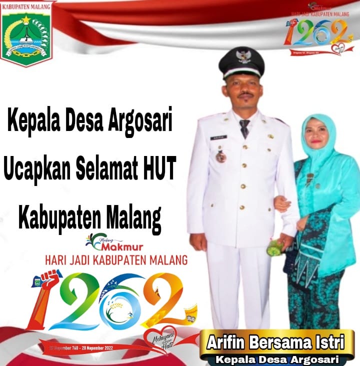 Kepala Desa Argosari Ucapkan Selamat Hari Jadi Kabupaten Malang ke 1262