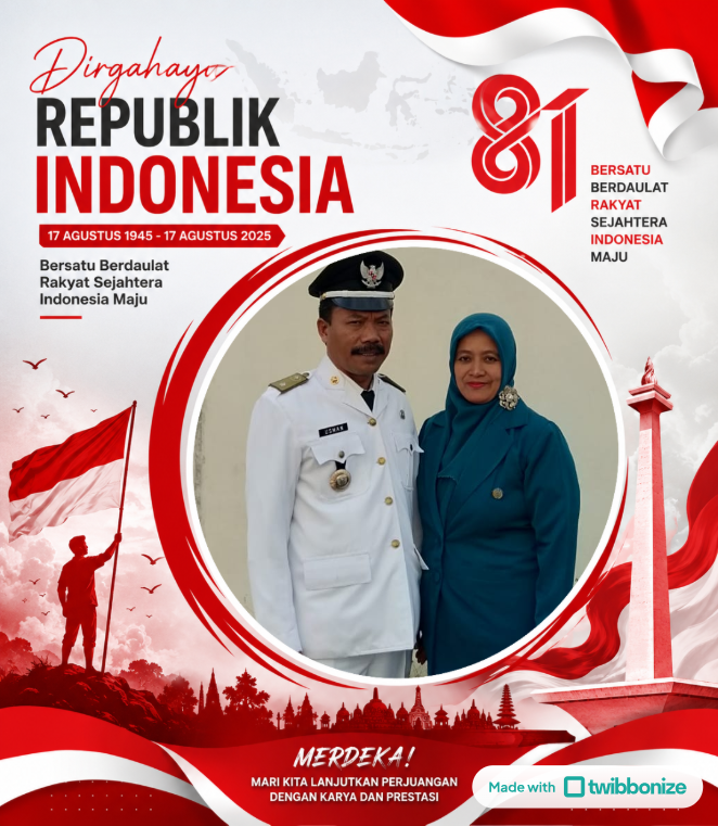 Kepala Desa Sukoanyar Mengucapkan Selamat Menyambut HUT Kemerdekaan Republik Indonesia ke-81