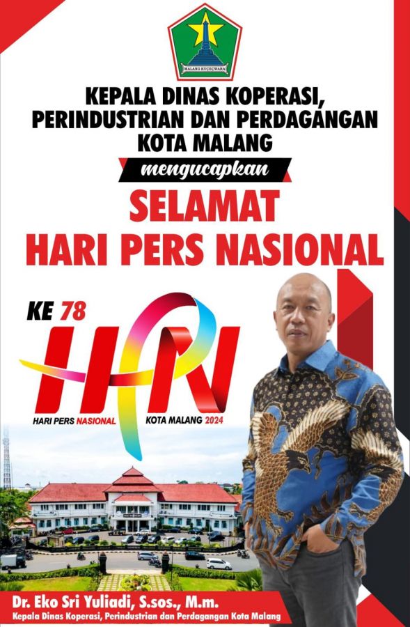 Kadis Koperasi Perindustrian dan Perdagangan Kota Malang Ucapkan Selamat HPN ke-78
