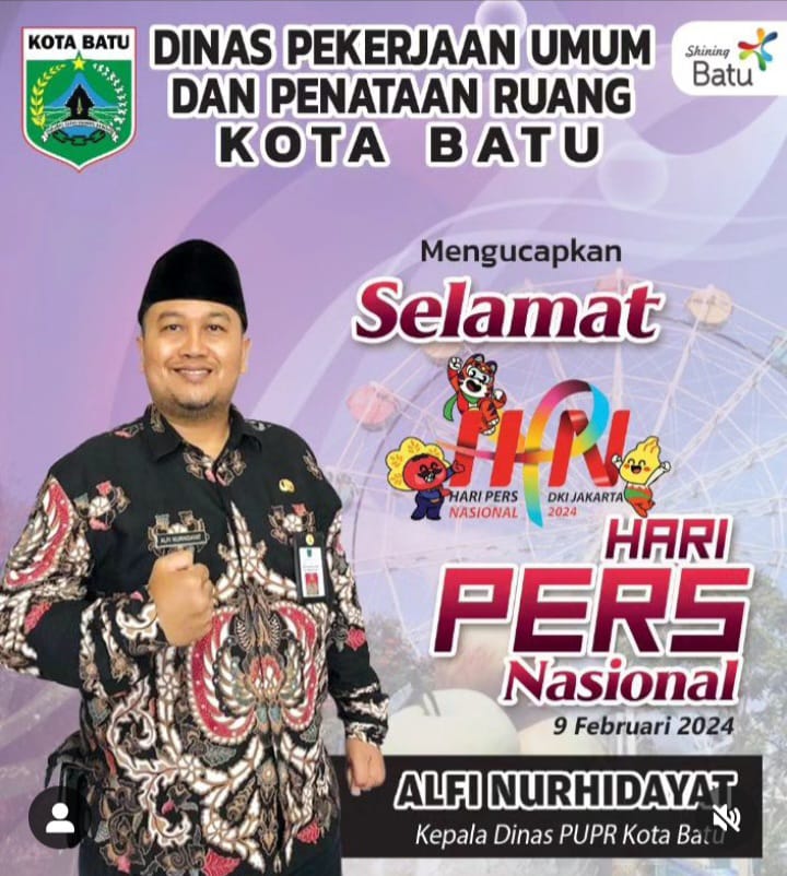 Kepala Dinas PUPR Kota Batu Ucapkan Selamat Hari Pers Nasional ke -78