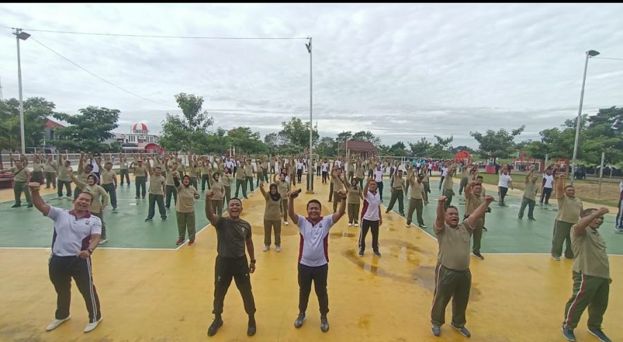 Kompak TNI-POLRI dan ASN Kota Blitar Olahraga Bersama