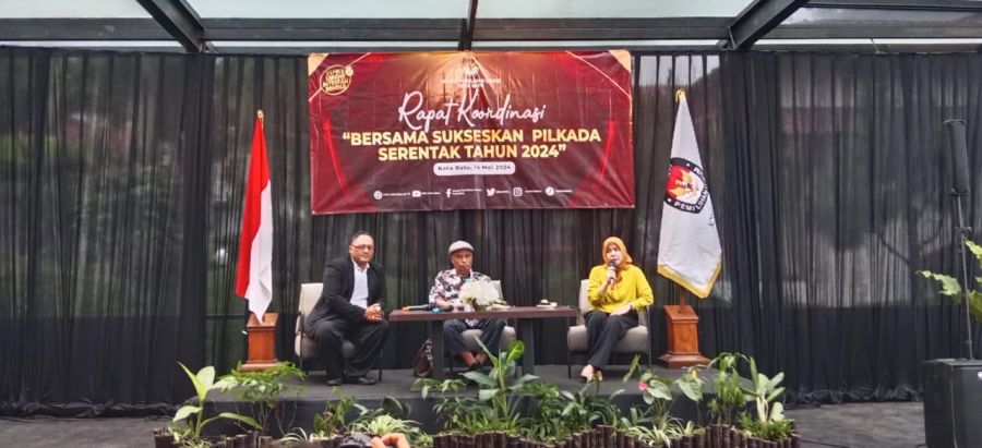 KPU Kota Batu Gelar Ghatering Sekaligus Rapat Koordinasi Bersama Awak Media