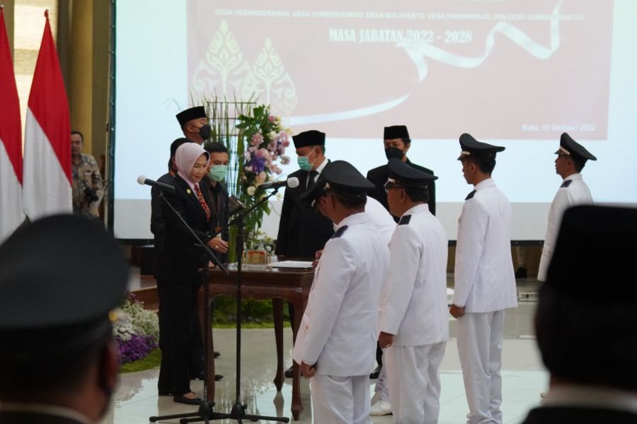 Lantik Lima Kepala Desa Terpilih 2022, Ini Pesan Dewanti