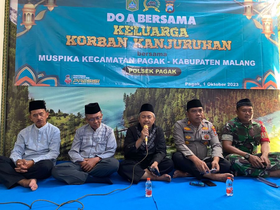 Muspika Kecamatan Pagak Gelar Doa Bersama Keluarga Korban Tragedi Kanjuruhan 