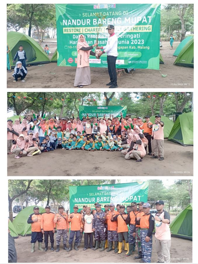 Nandur Bareng MUPAT, Baksos dan Gathering di Pantai Ungapan Kabupaten Malang