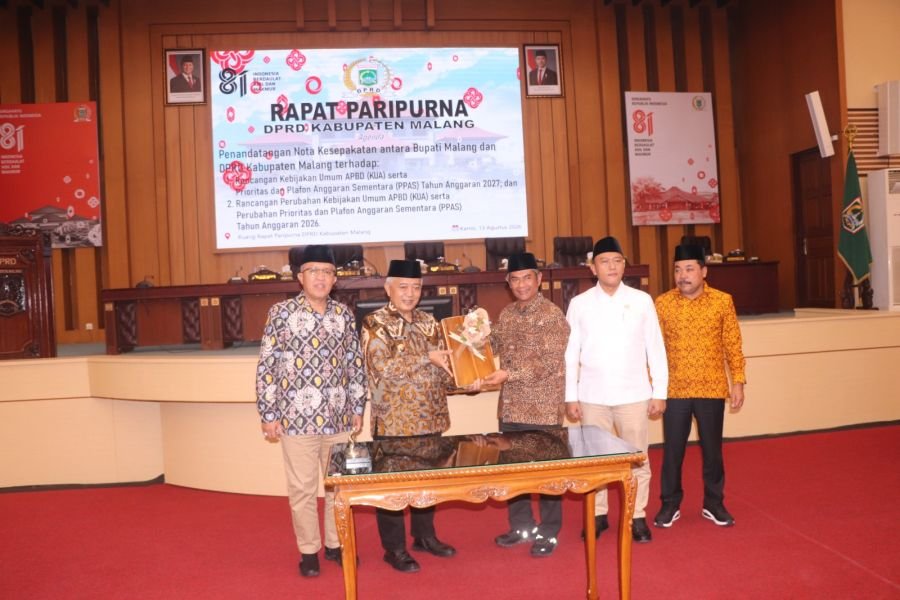 Nota Kesepakatan KUA-PPAS 2026-2027 Resmi Ditandatangani DPRD dan Bupati Malang
