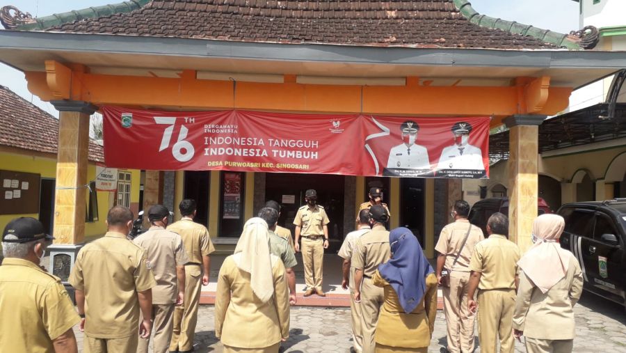 Pemdes Purwoasri Lakukan Operasi Yustisi Penerapan Protokol Kesehatan