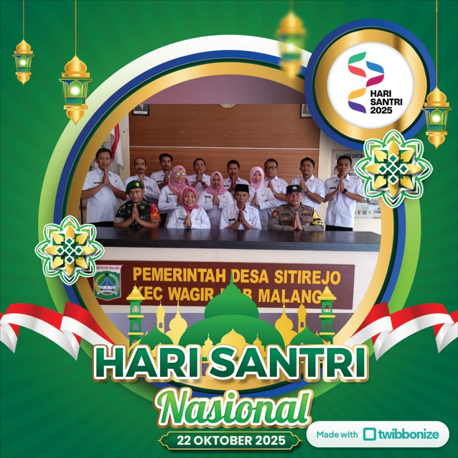 Pemerintah Desa Sitirejo Mengucapkan Selamat Hari Santri Nasional Tahun 2025 