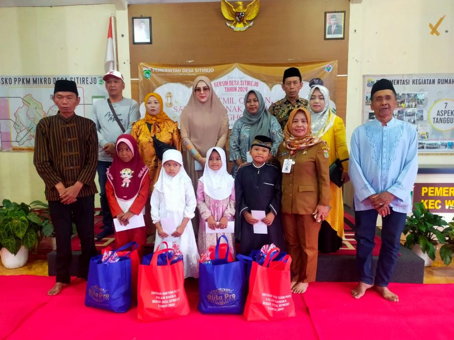 Peringati Bersih Desa 2024, Pemdes Sitirejo Santuni Anak Yatim Piatu