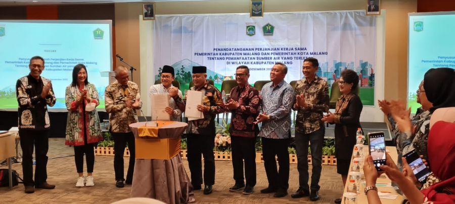 Perumda Tirta Kanjuruhan dan Perumda Air Tugu Tirta Sepakati PKS Baru