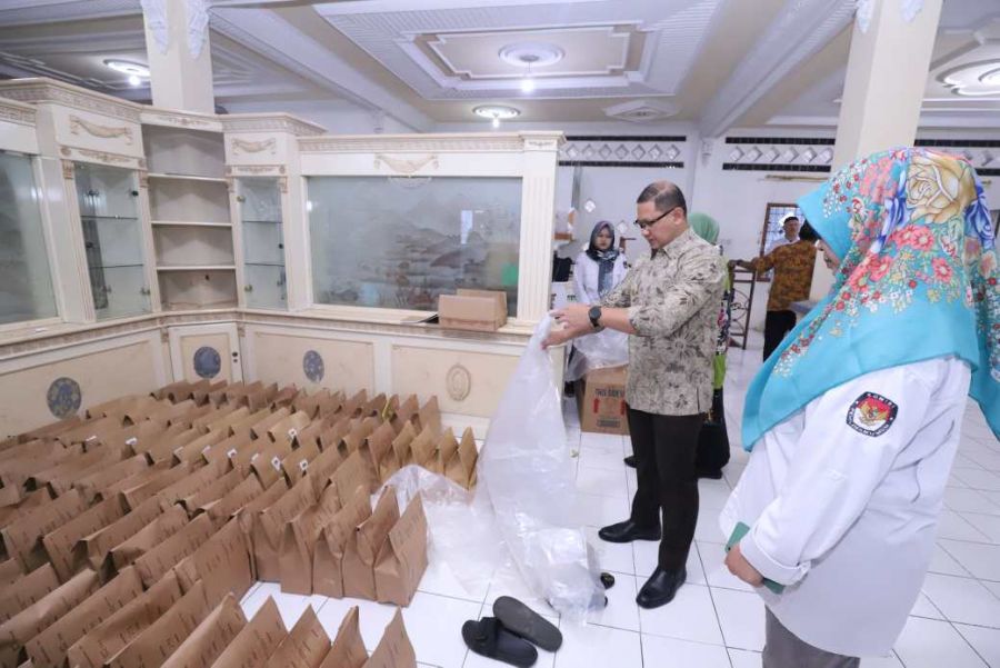 Pj. Wali Kota Batu Pastikan Logistik KPU Sudah Terpenuhi Pasca Cek Gudang Logistik KPU