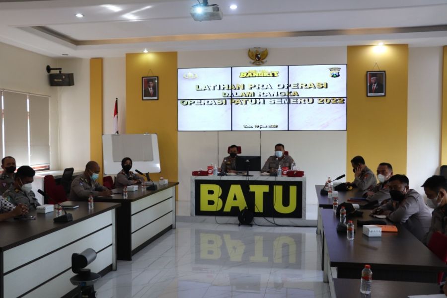Polres Batu Ikuti Latihan Pra Operasi Patuh Semeru 2022 Secara Virtual