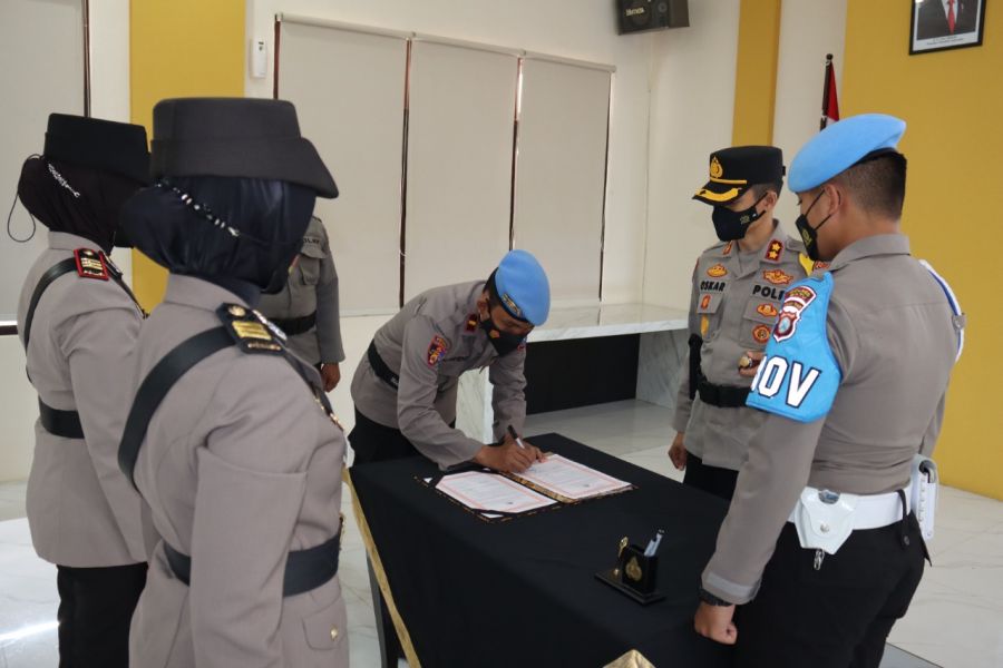 Sertijab Kasat Lantas, Begini Pesan Kapolres Batu
