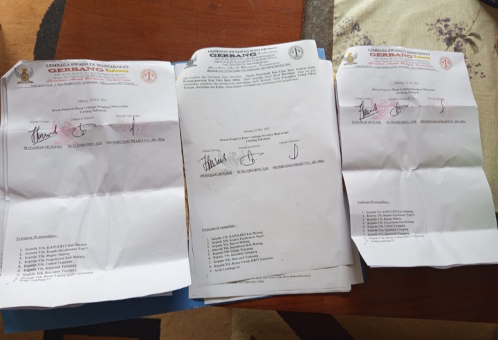 Terima Surat Dari LSM, Tiga Kades di Wilayah Tumpang Merasa Resah