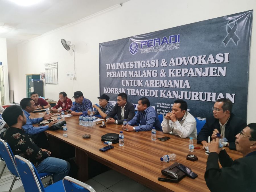 Tim Investigasi Advokasi Peradi Malang dan Kepanjen Gelar Konferensi Pers Untuk Korban Kanjuruhan
