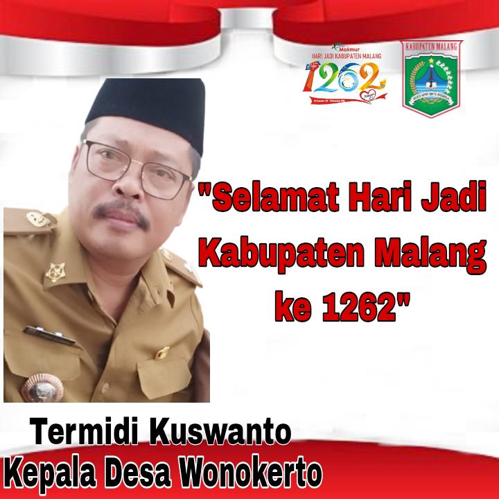 Ucapan Selamat Hari Jadi Kabupaten Malang ke 1262 Dari Kades Wonokerto