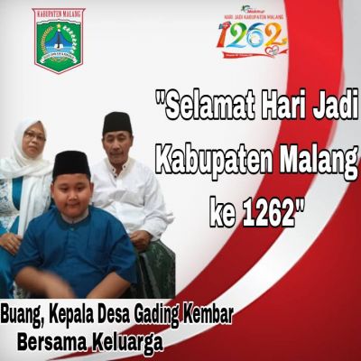 Kades Gading Kembar Ucapkan Selamat Hari Jadi Kabupaten Malang ke 1262